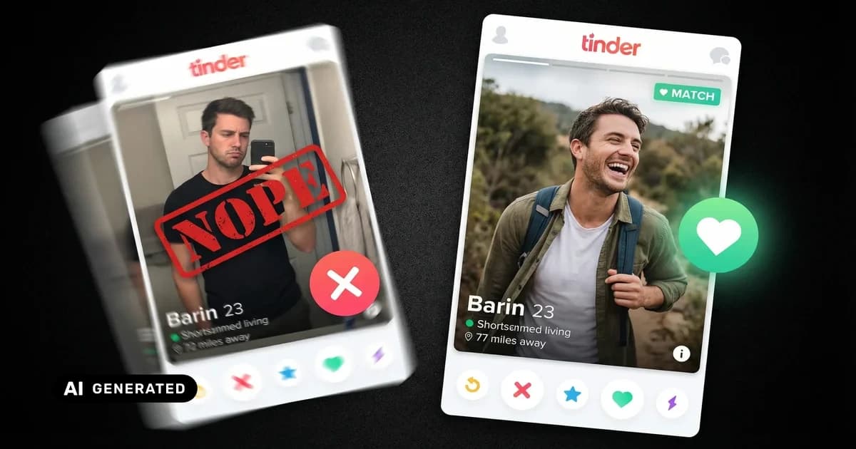 Common dating app photo mistakes that hurt your matches — AI-generated