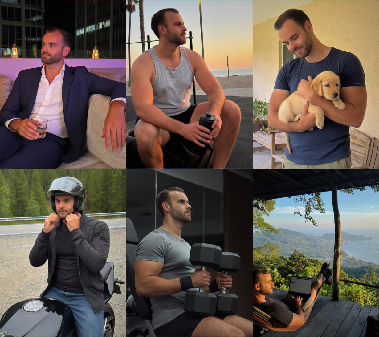 Before and after dating profile transformation