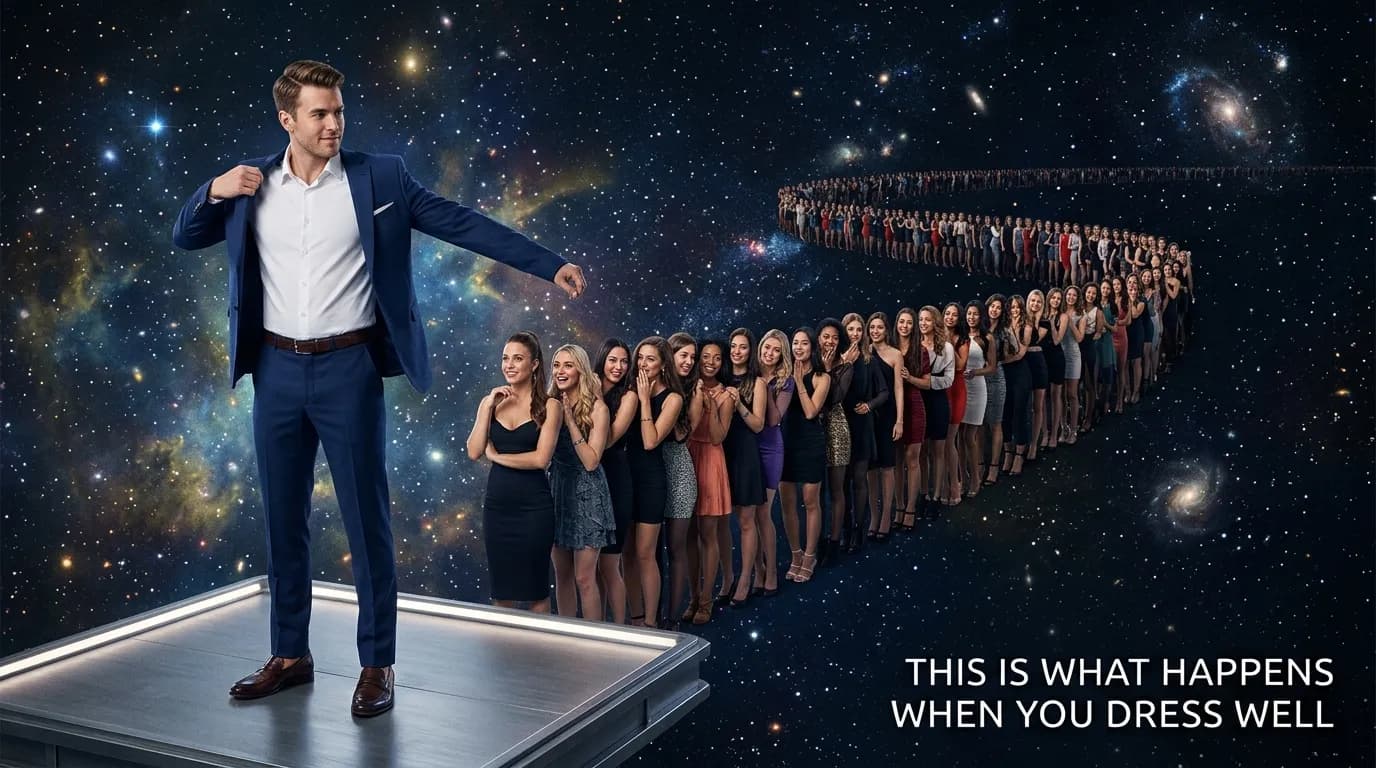 Man improving his style and grooming for dating success