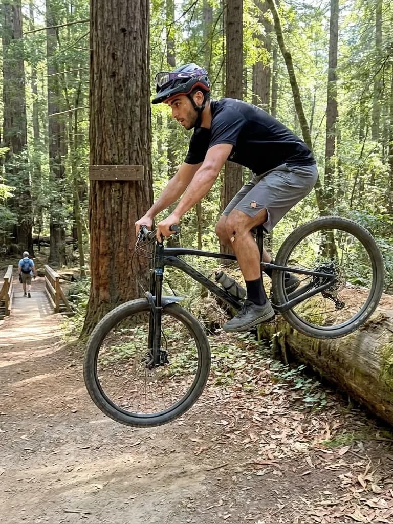 Ejemplo de foto de citas IA — ciclismo de montaña