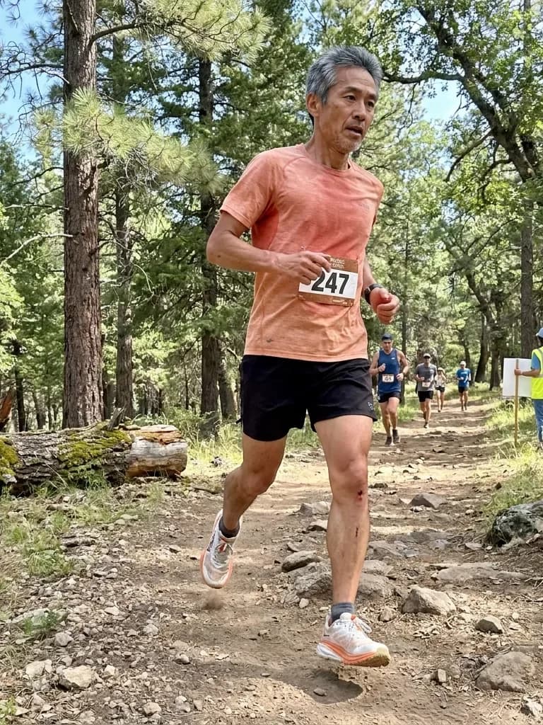 Ejemplo de foto de citas IA — maratón de trail