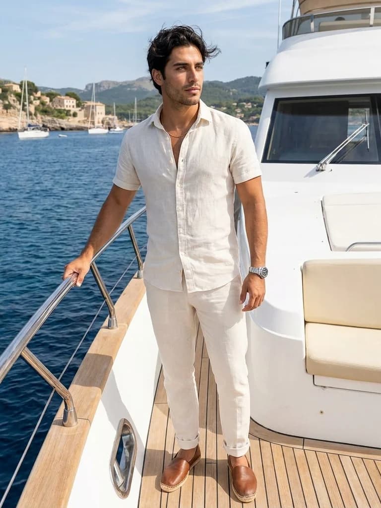 Ejemplo de foto de citas IA — yacht foredeck