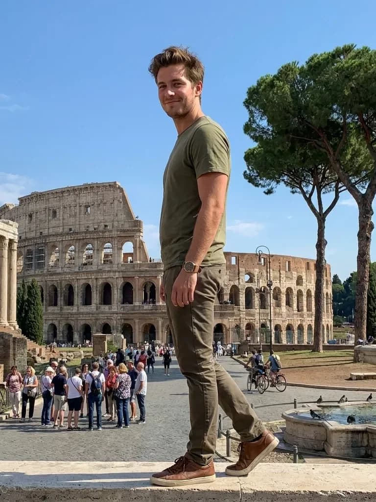Ejemplo de foto de citas IA — Coliseo de Roma