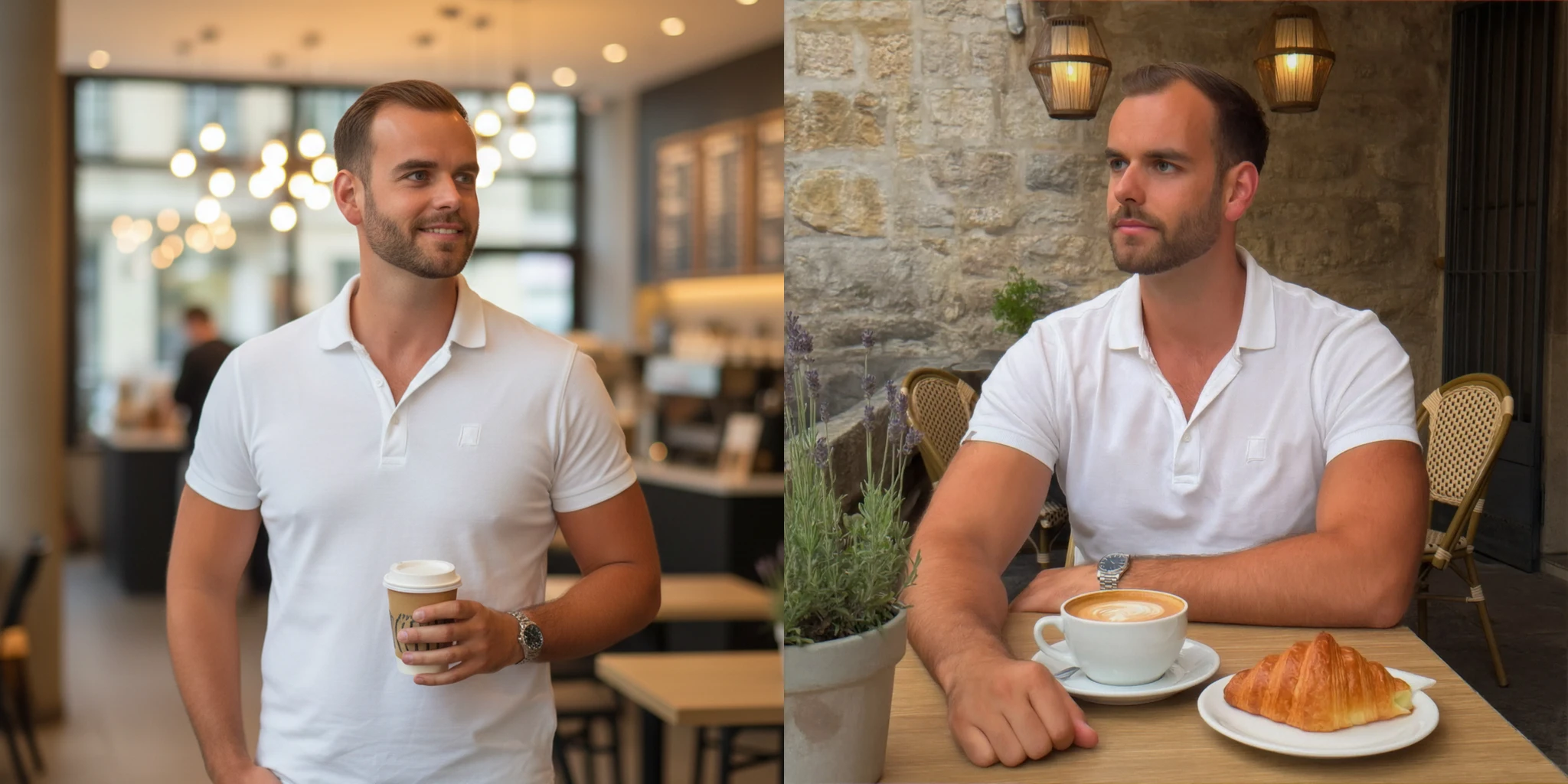 Comparison of generic AI blurred background versus natural smartphone photo background