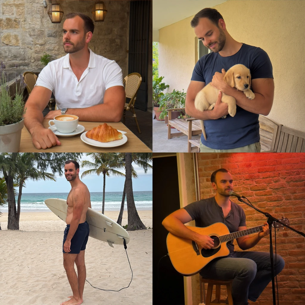 Examples of quality AI dating photos showing natural appearance and lifestyle variety